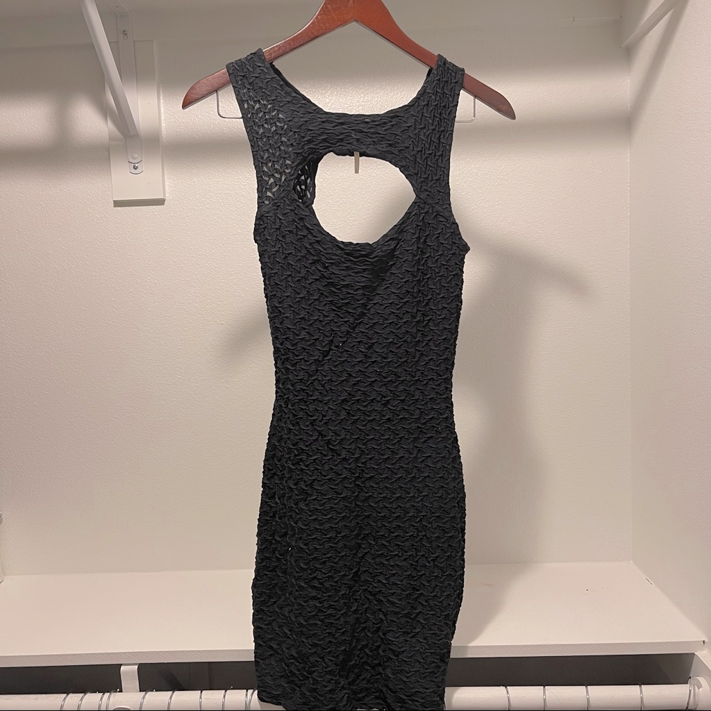 Free People Black Bodycon Party Dress (Size Small)
